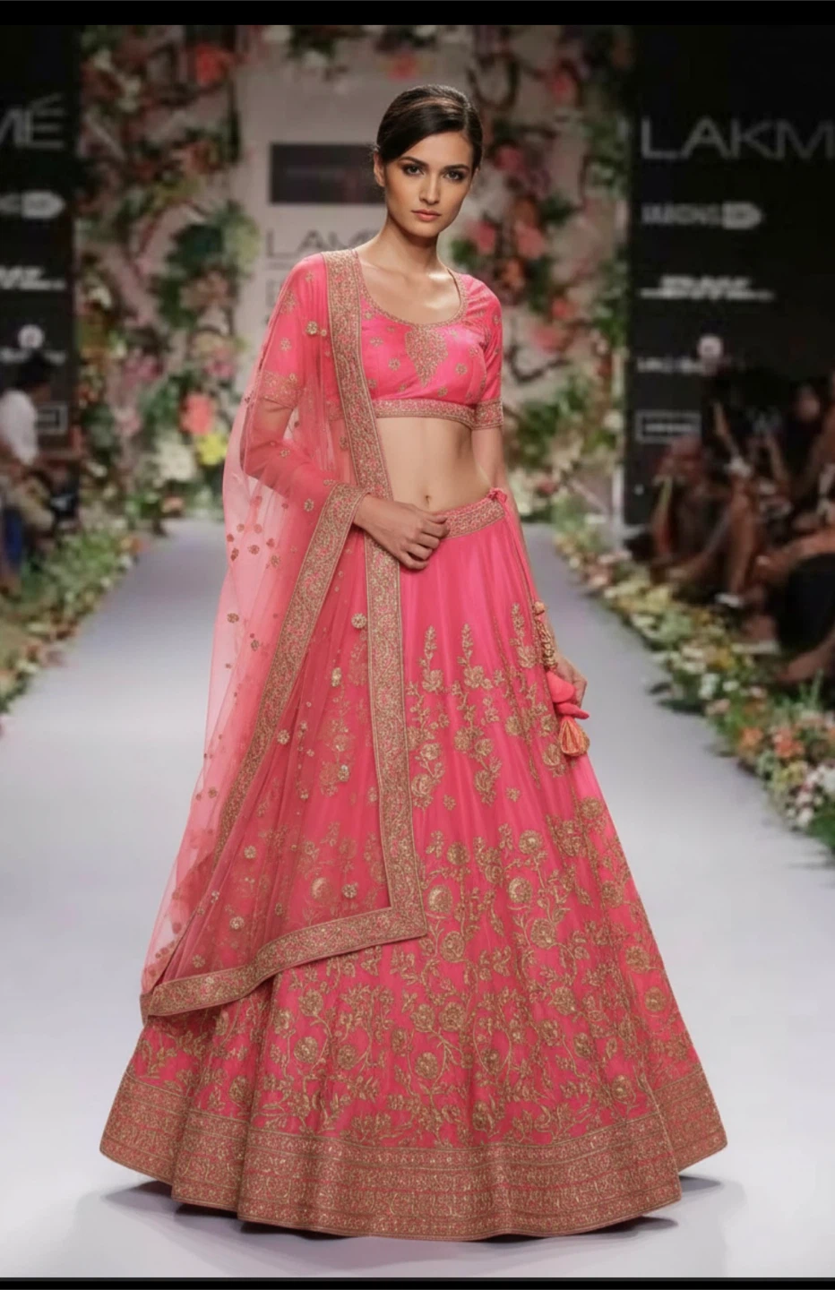 New Pink Embroidered Lehenga Choli Set - photo 5