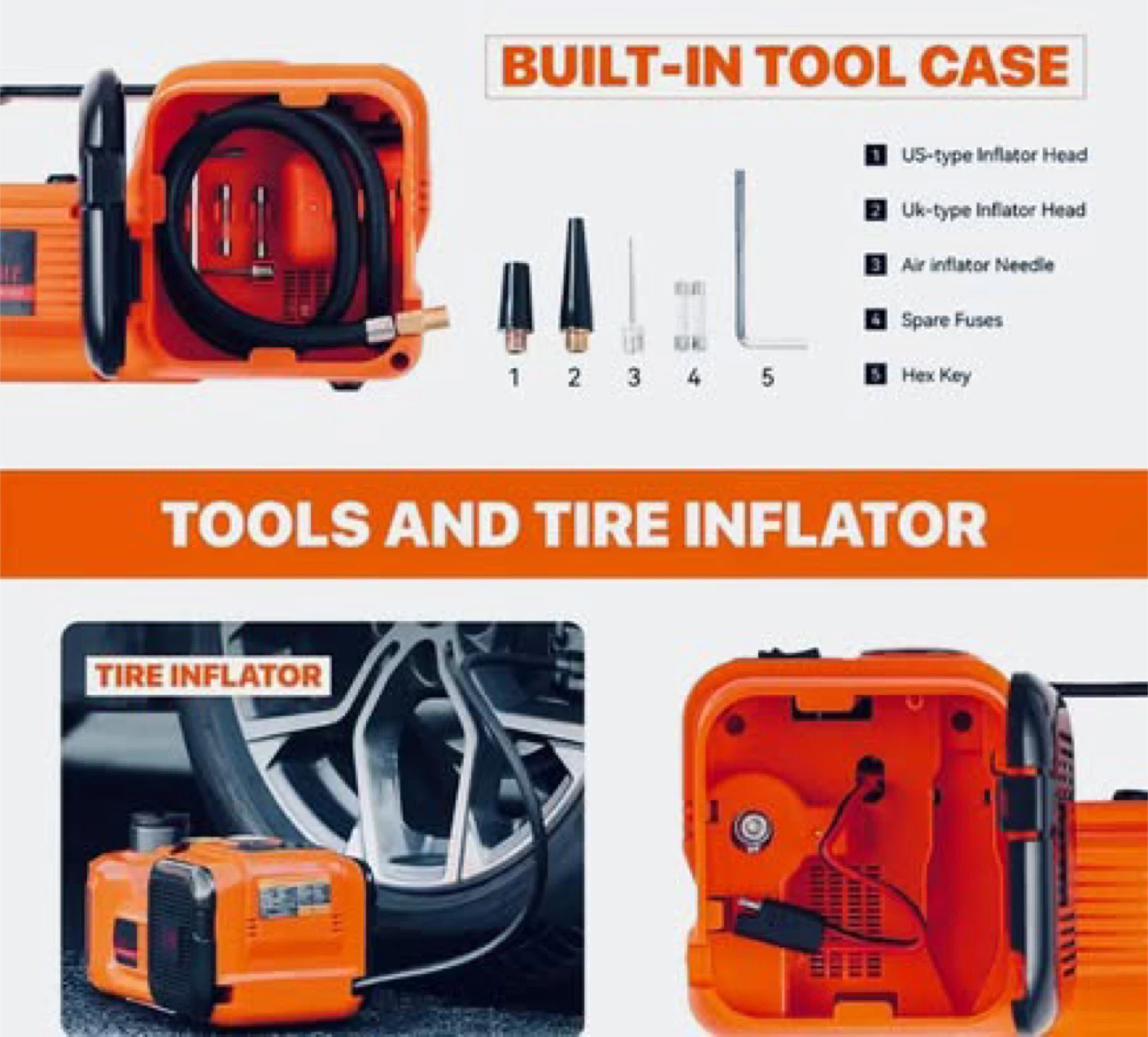Portable Electric Car Jack Kit w/ Tool Case - photo 2