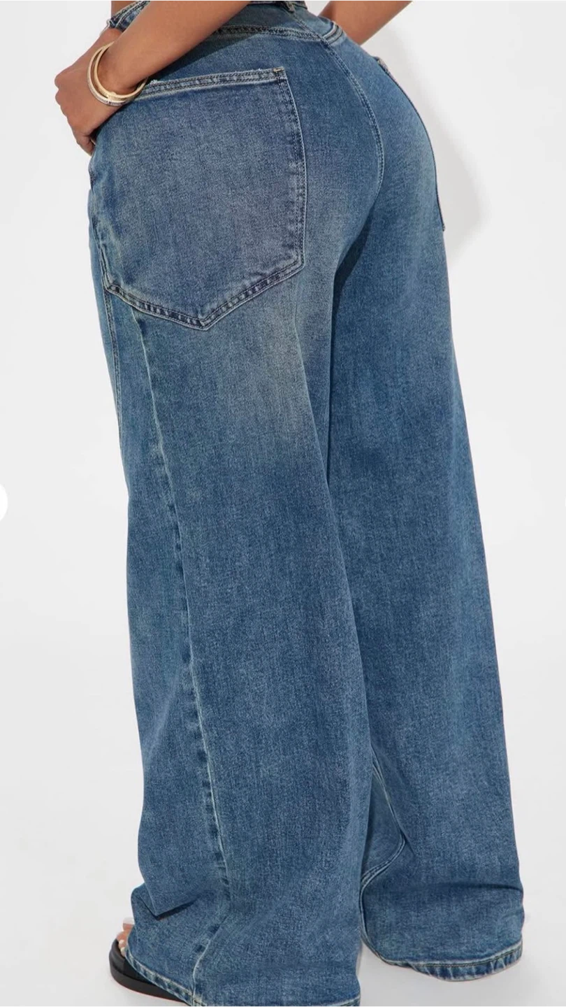 size 0 Fashion Nova Wide Leg Jeans - photo 4