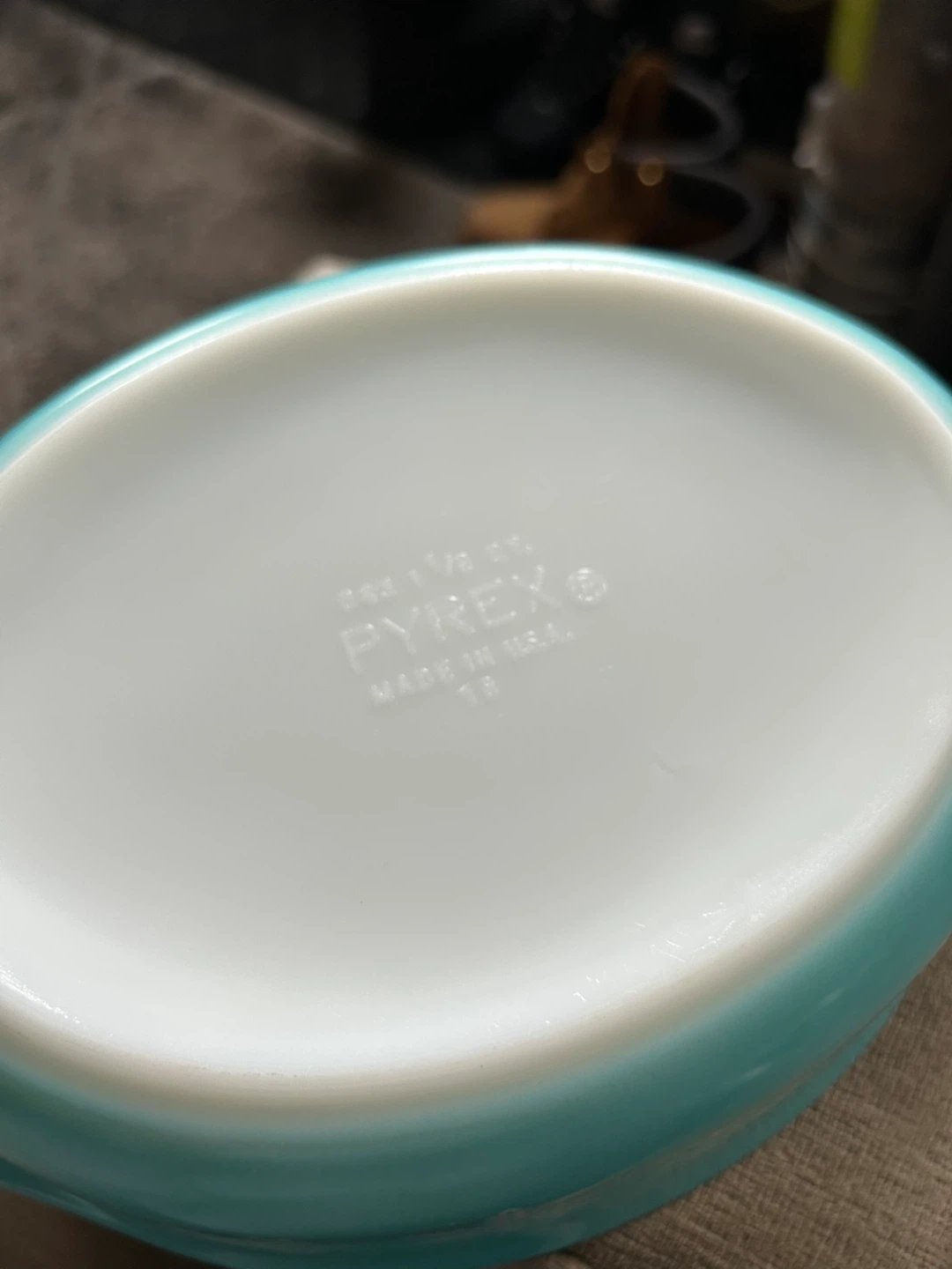 Vintage Pyrex Turquoise Snowflake Casserole Dish - photo 4