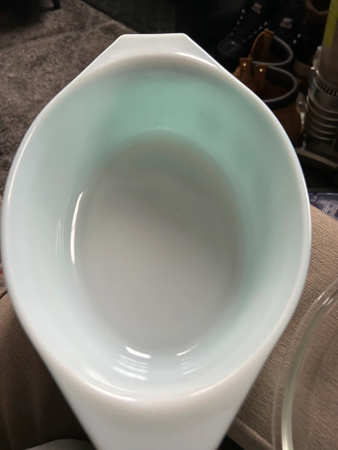 Vintage Pyrex Turquoise Snowflake Casserole Dish - photo 5