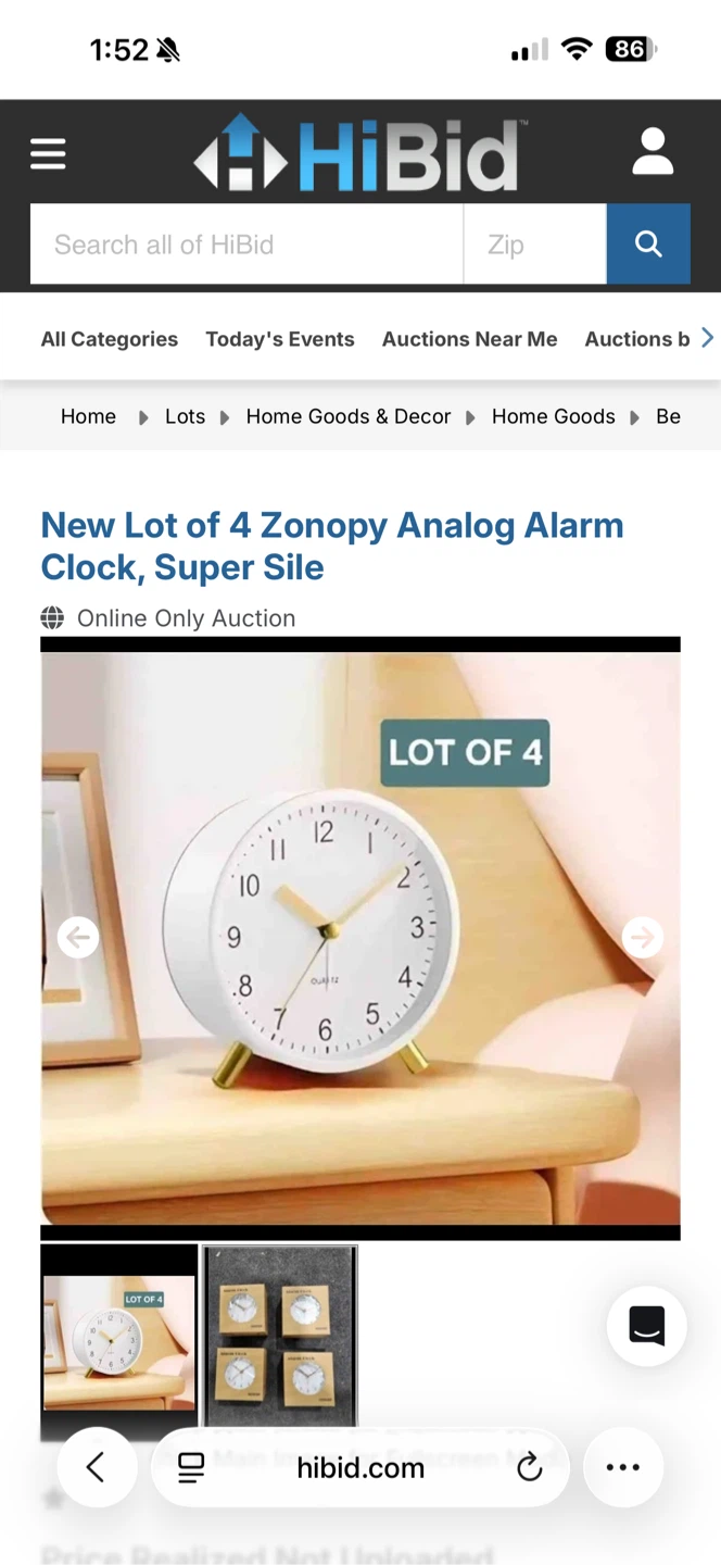 Zonopy Analog Alarm Clock - Lot of 4 (New) - photo 2