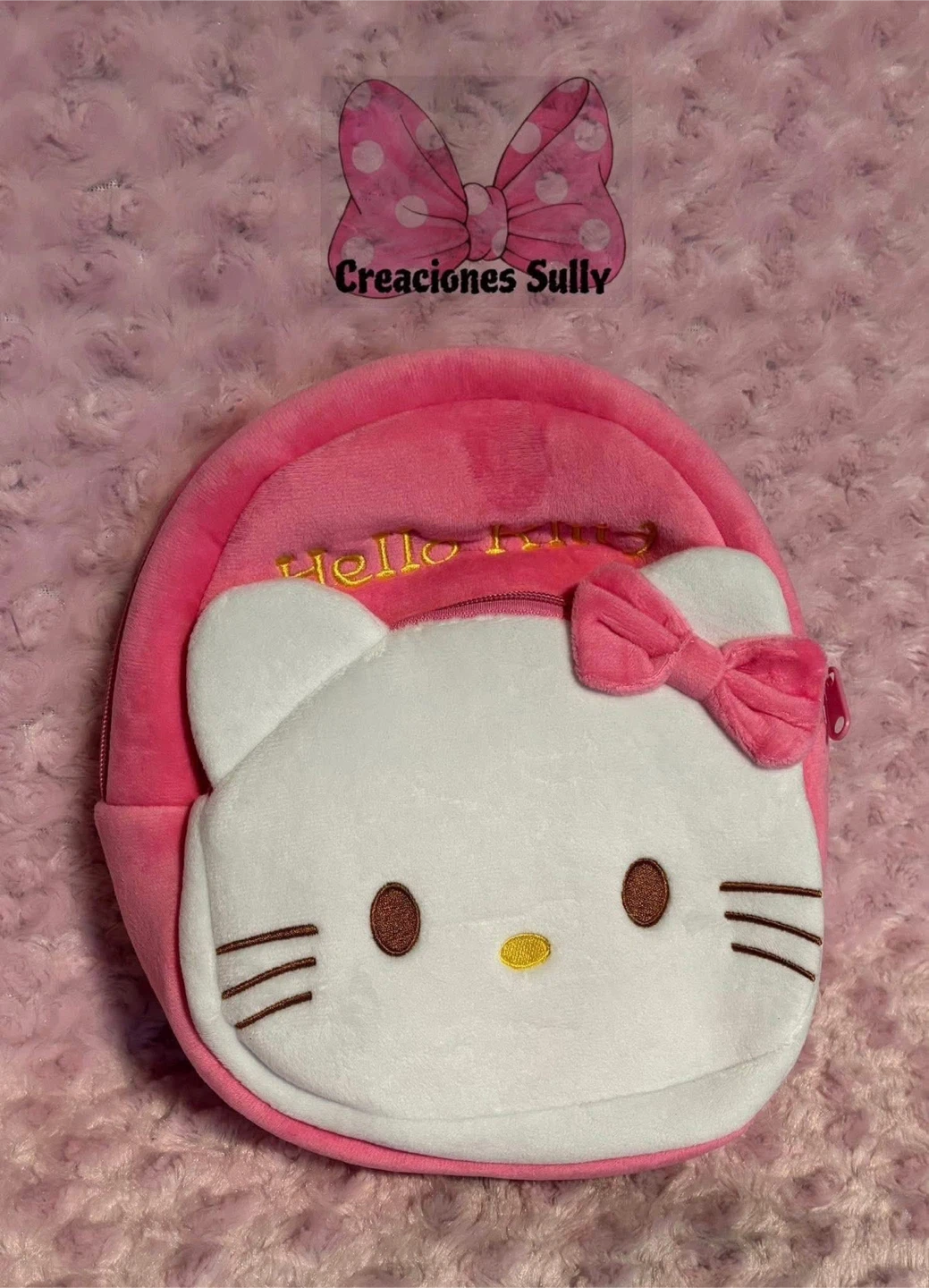 Hello Kitty Pink Plush Backpack