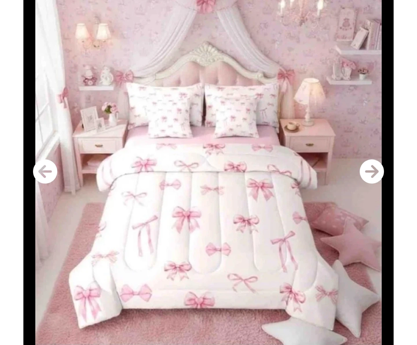 Pink Bow Bedding Set