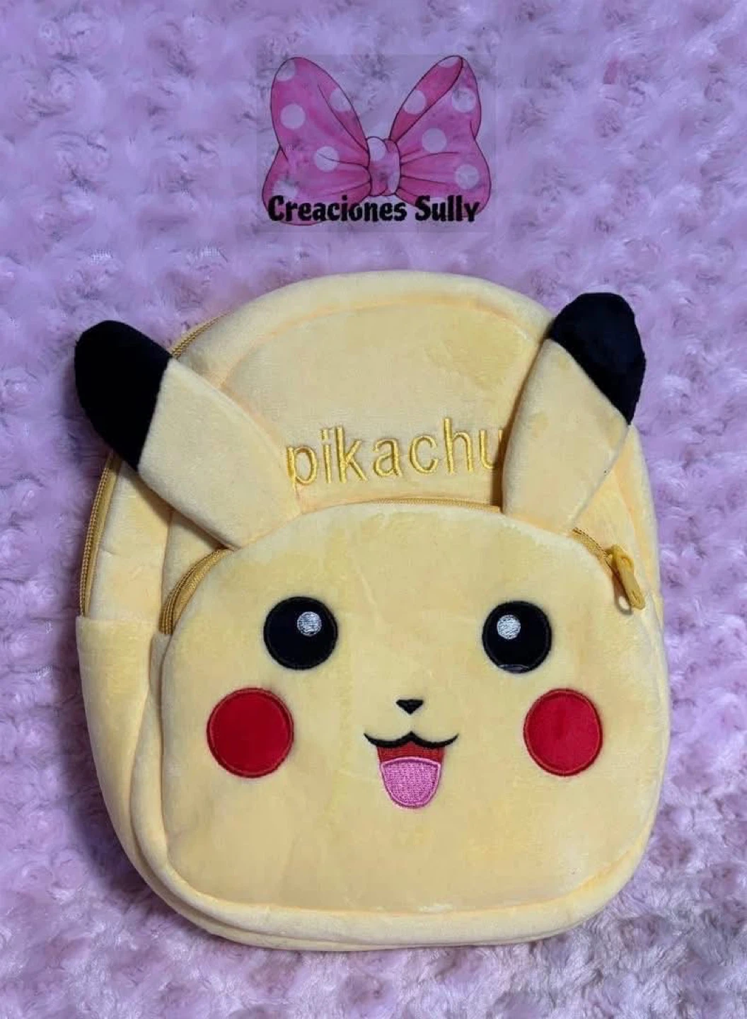 Pikachu Plush Backpack Yellow
