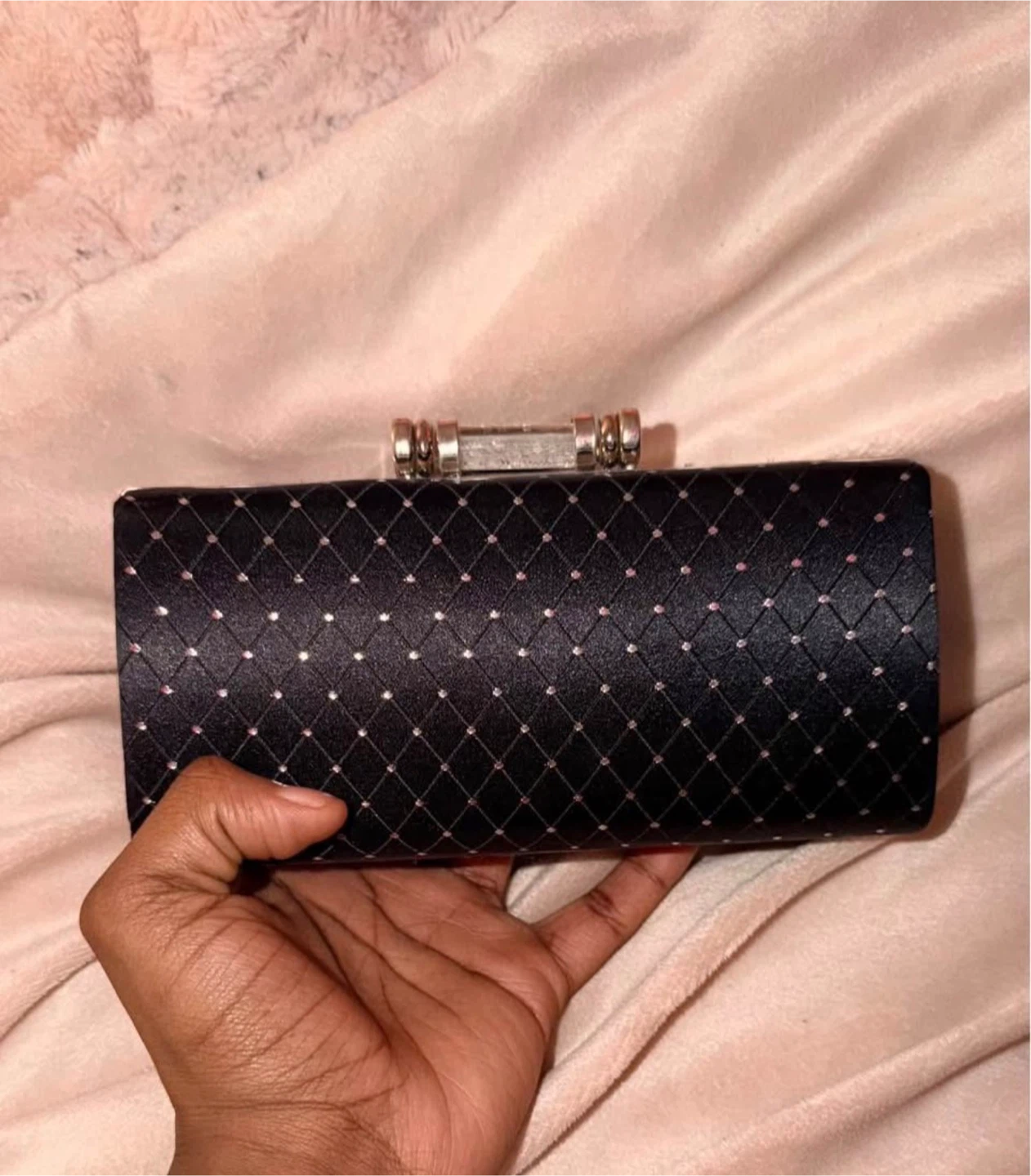 Black Embellished Clutch Purse