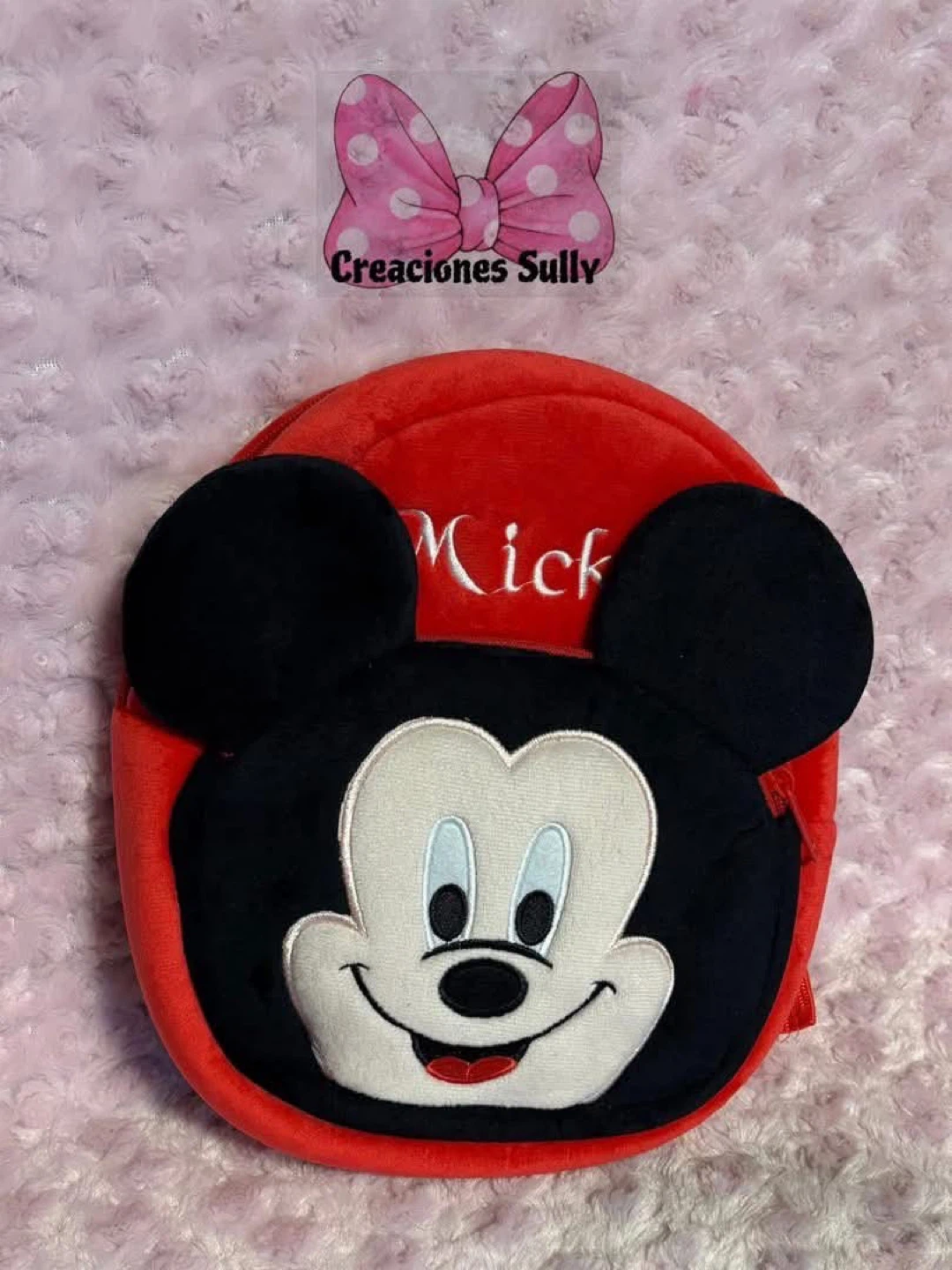 Mickey Mouse Plush Backpack - Red & Black