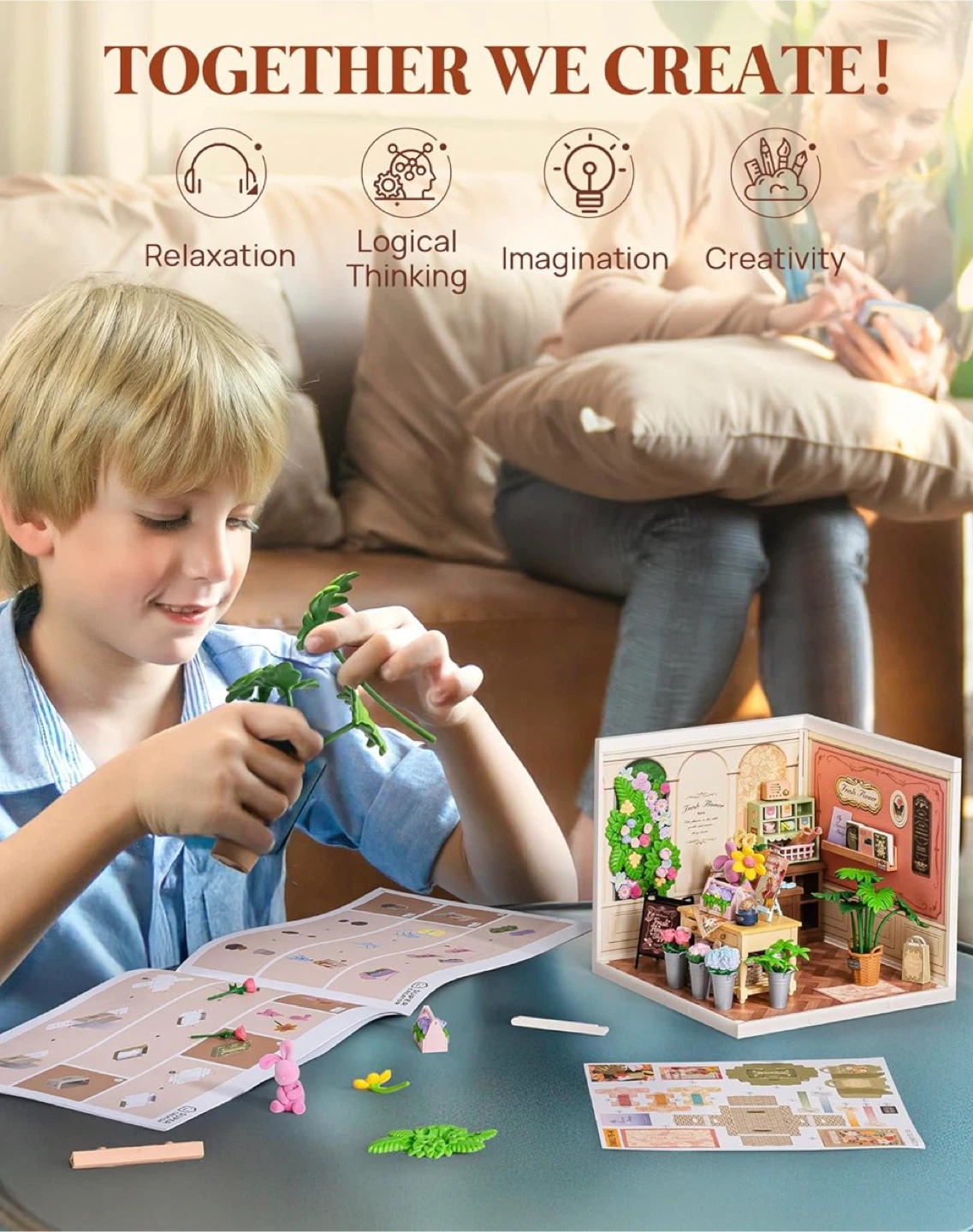 DIY Fresh Flower Shop Miniature Dollhouse Kit - photo 4