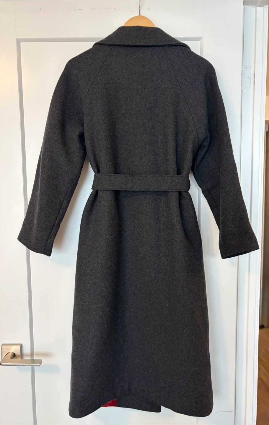 Women’s Wool-Blend Belted Coat – Size Small - photo 2