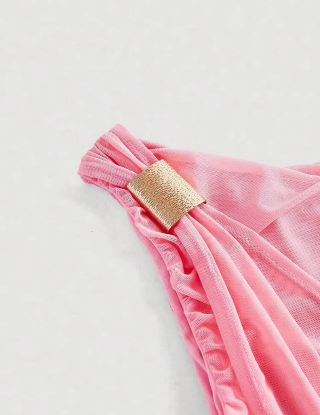 Pink One-Shoulder Ruched Bodycon Dress - photo 4