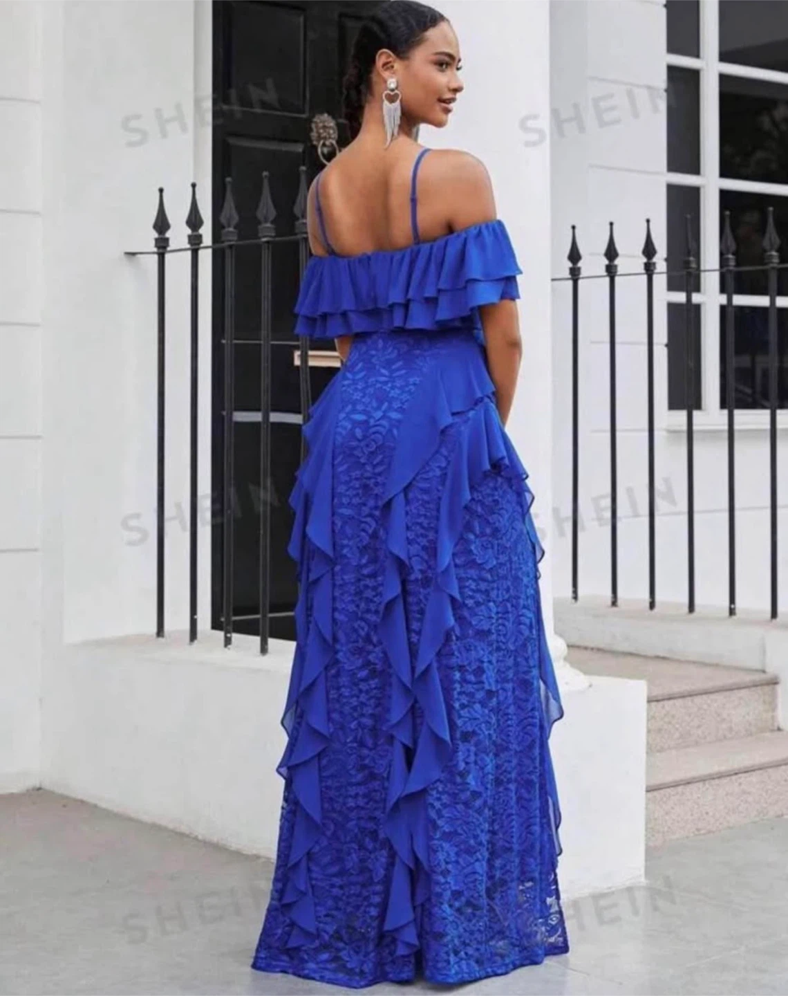 Shein Blue Ruffle Maxi Dress - photo 2