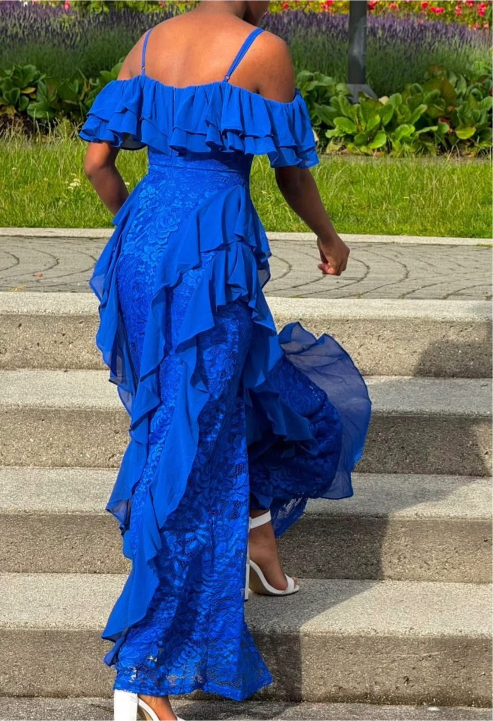 Shein Blue Ruffle Maxi Dress - photo 4