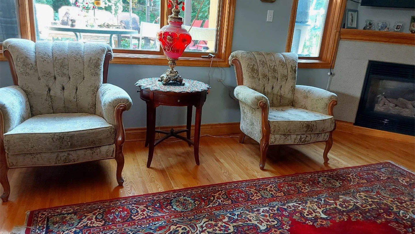 Vintage Armchair & Loveseat Set