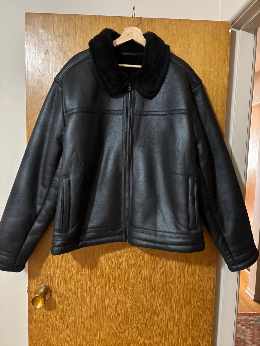 Old Navy XXL Black Faux Leather Jacket