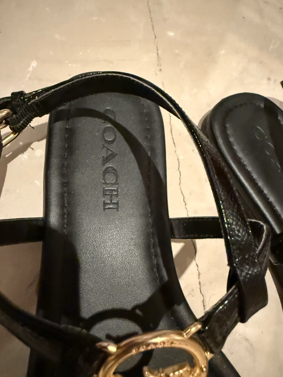 Coach Black Sandals, Size 7 - photo 2