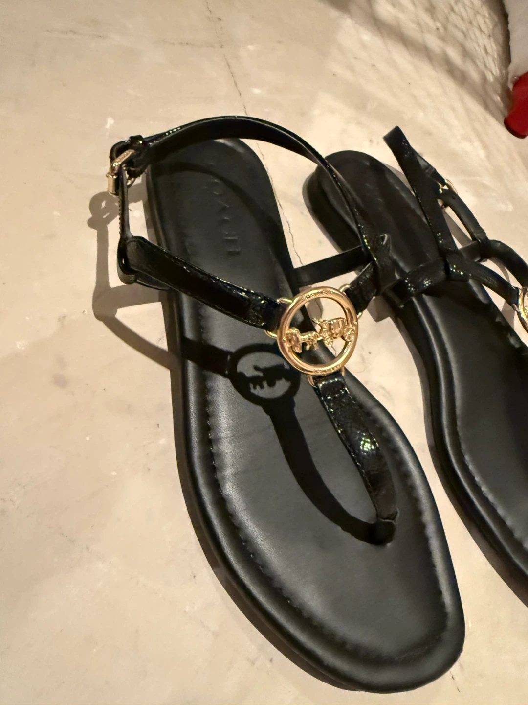 Coach Black Sandals, Size 7 - photo 3
