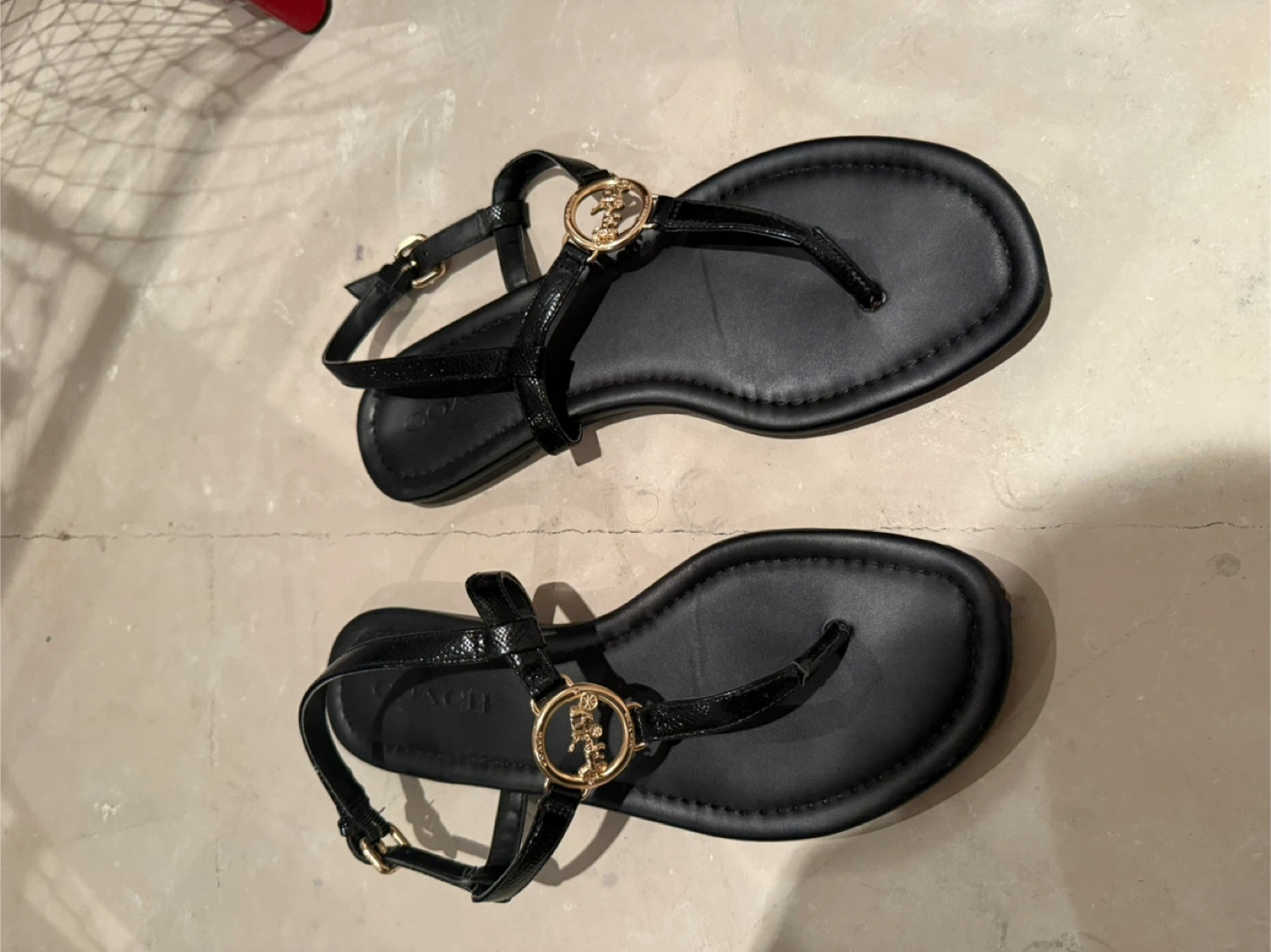 Coach Black Sandals, Size 7