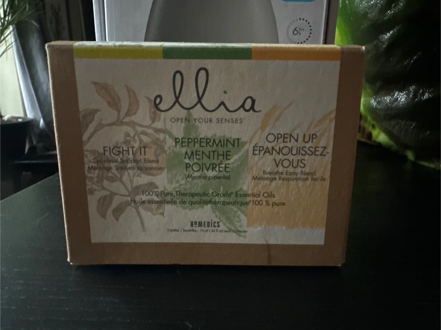New in Box. Ellia Open Your Senses Aroma Diffuser with 3 oils