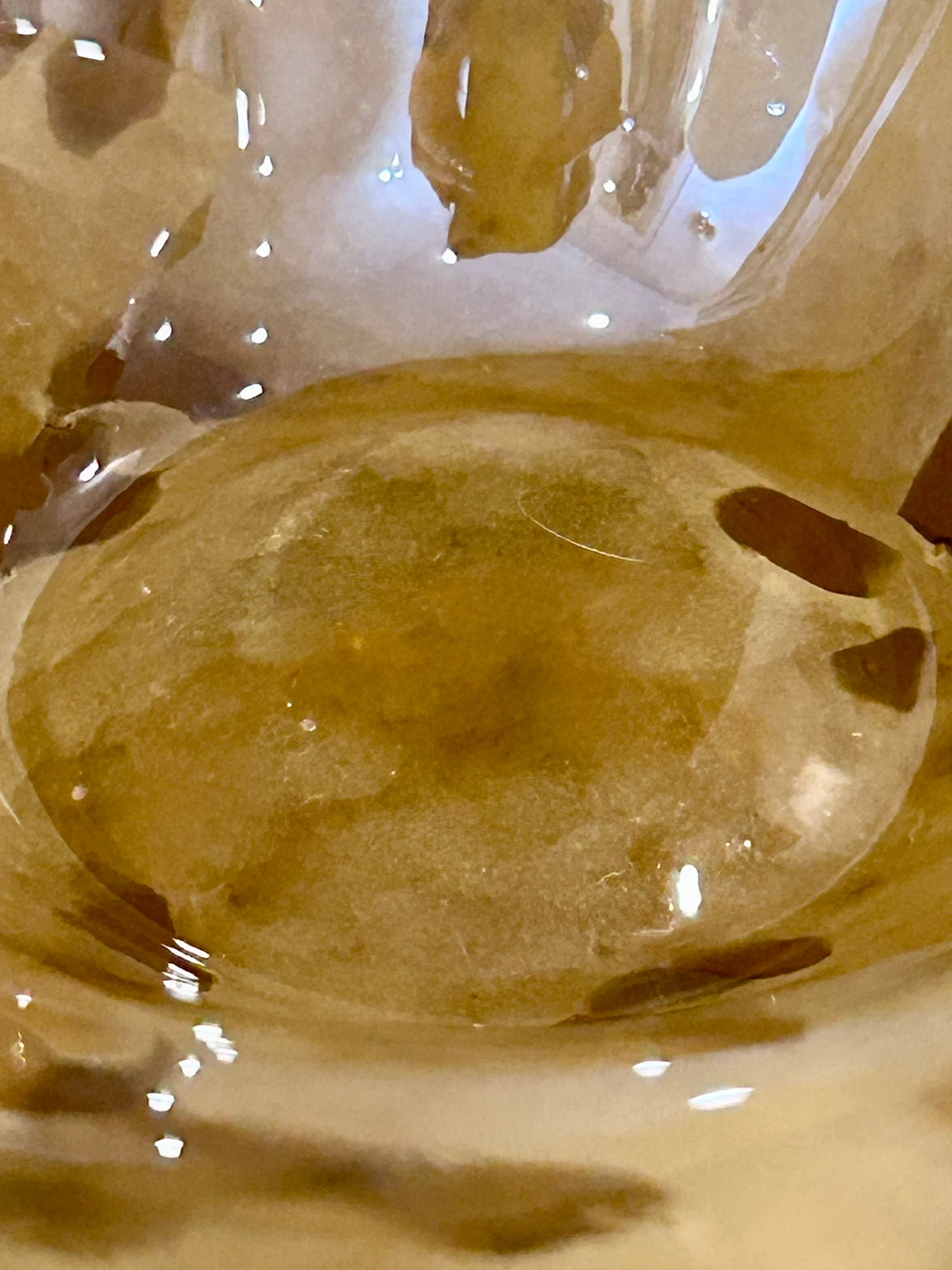 Mid-Century Murano Amber Alabastro Art Glass Tazza Bowl - photo 5