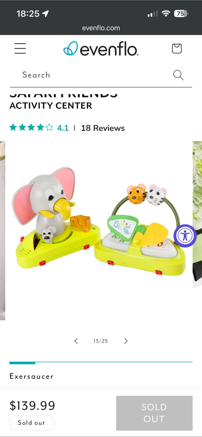 Evenflo Safari Friends Activity Center Exersaucer - photo 2