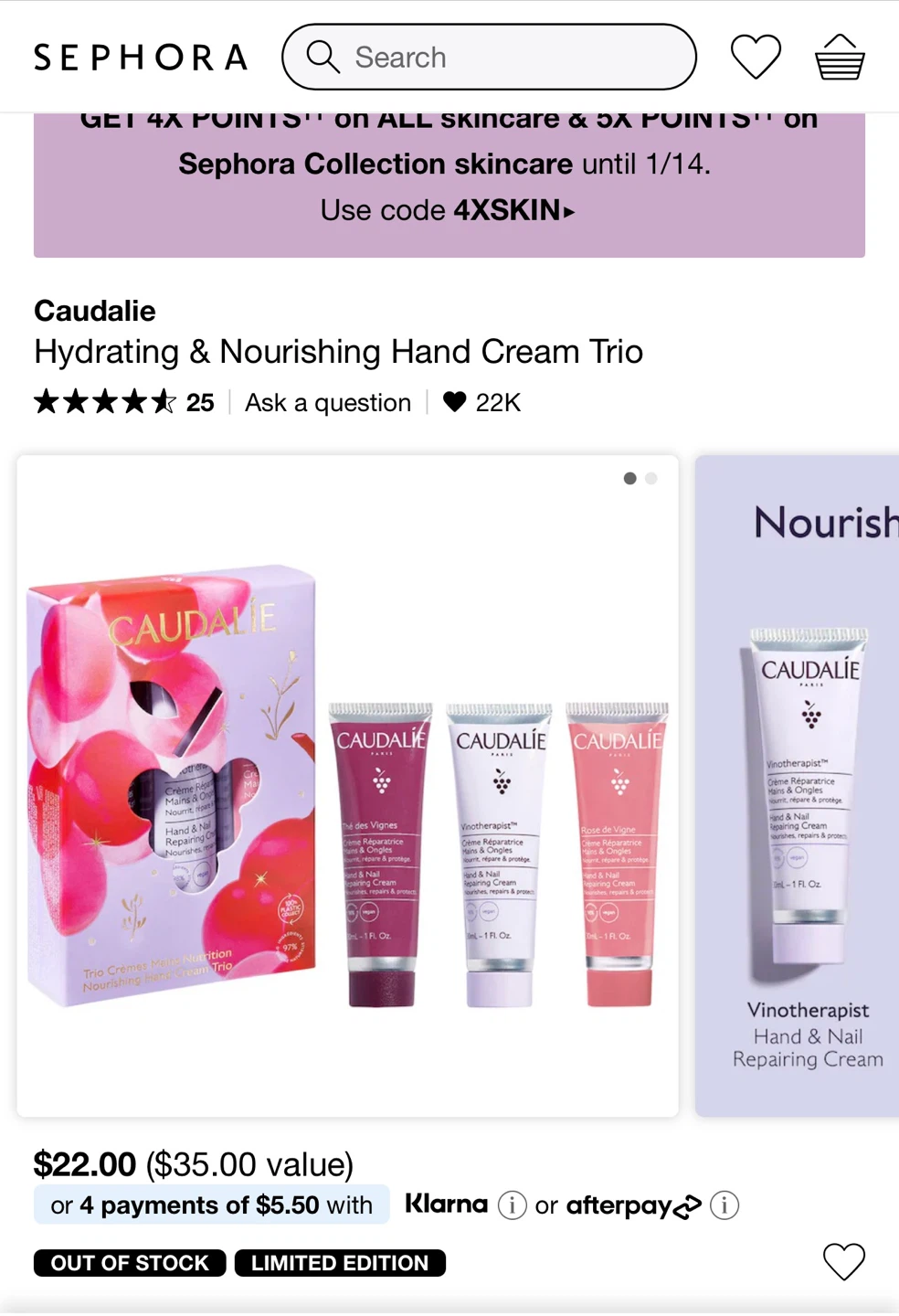 Caudalie Hand & Nail Repairing Cream Trio - NEW - photo 3