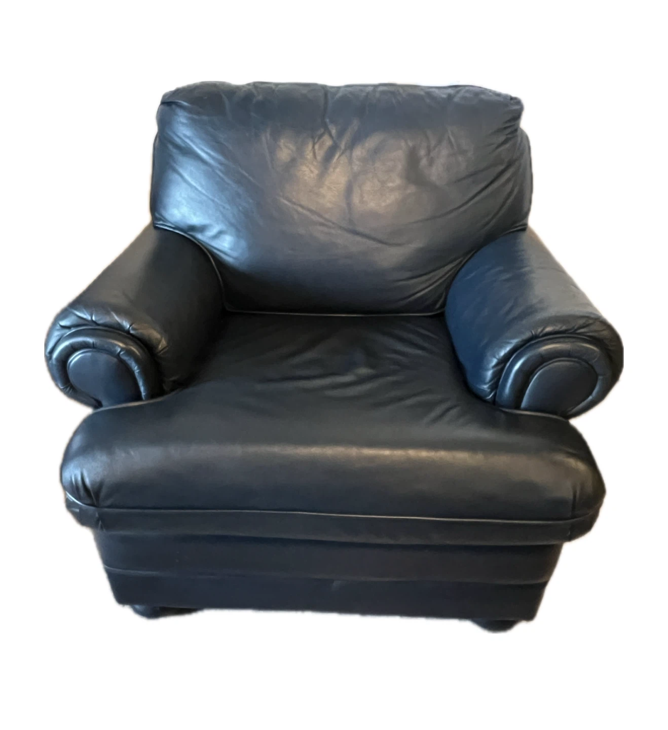 Genuine Thick Leather Armchair – Excellent Condition