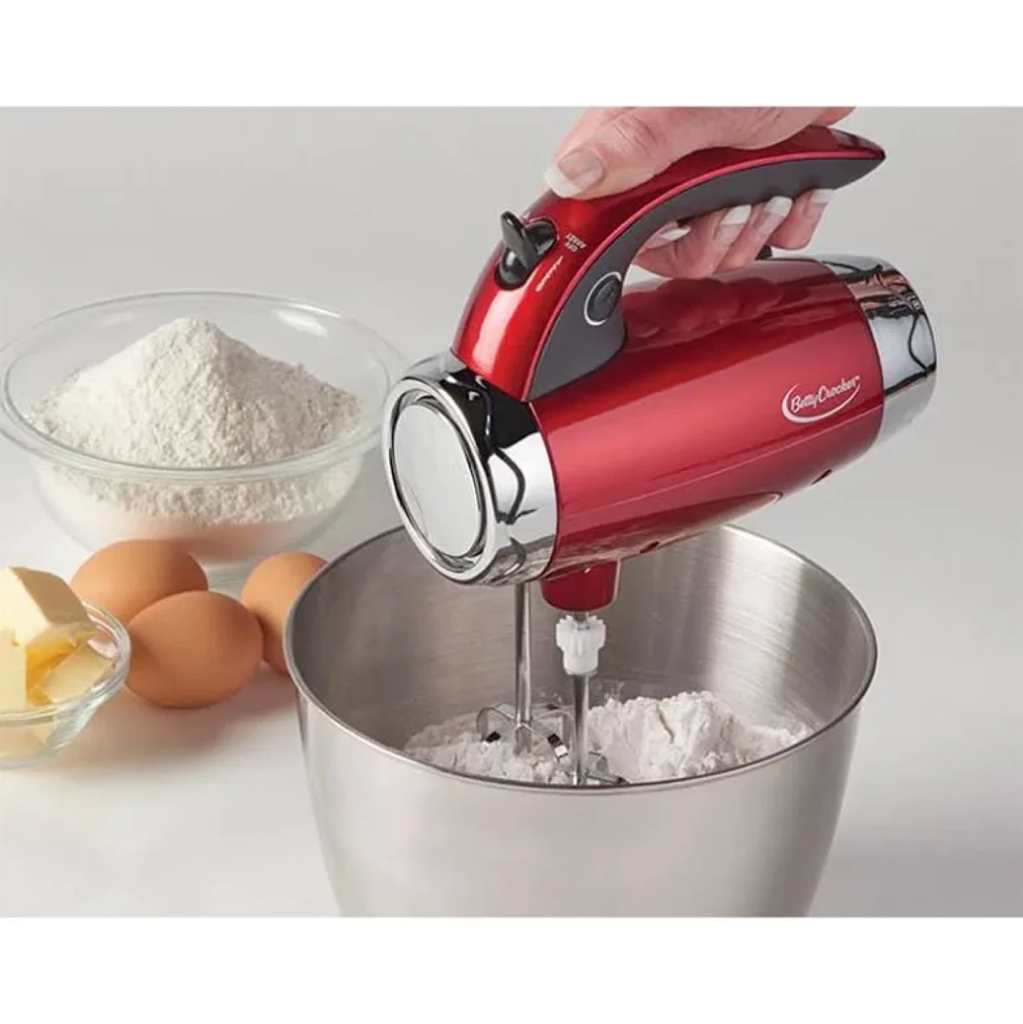 Betty Crocker Red Hand Mixer in Box