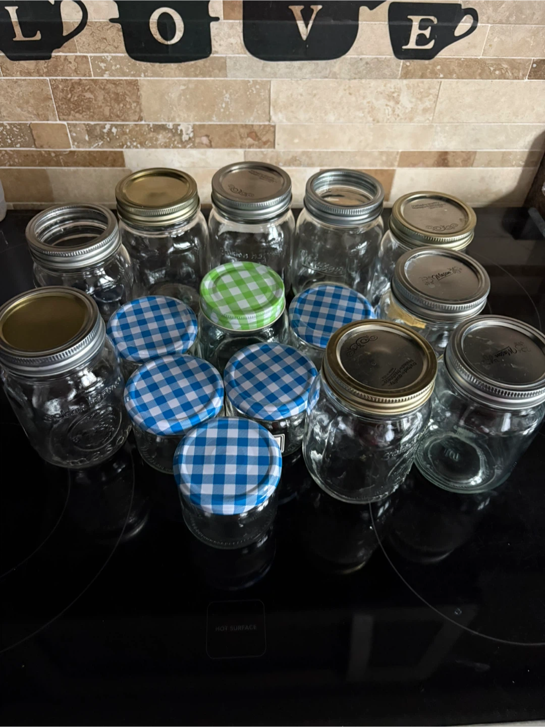 Mason Jars with Lids 8 small 9 large - photo 2