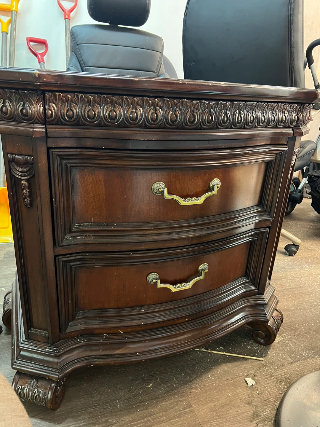 Wooden 3-Drawer Nightstand