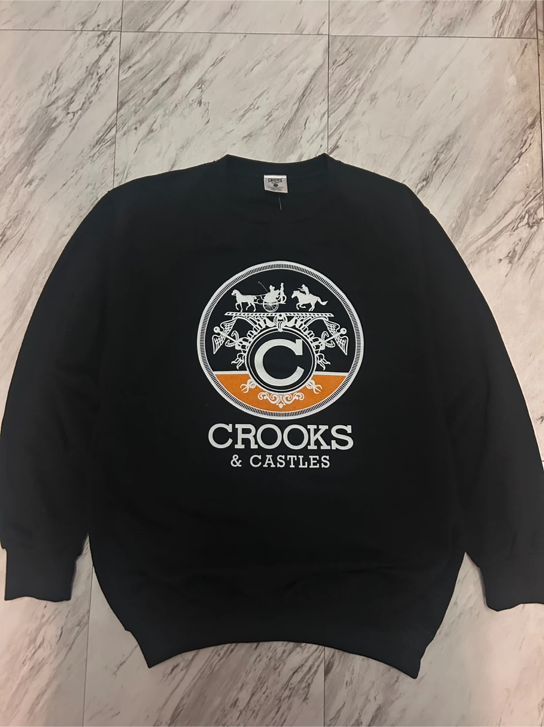 Black Crooks & Castles crewneck collab sweatshirt / Size - small