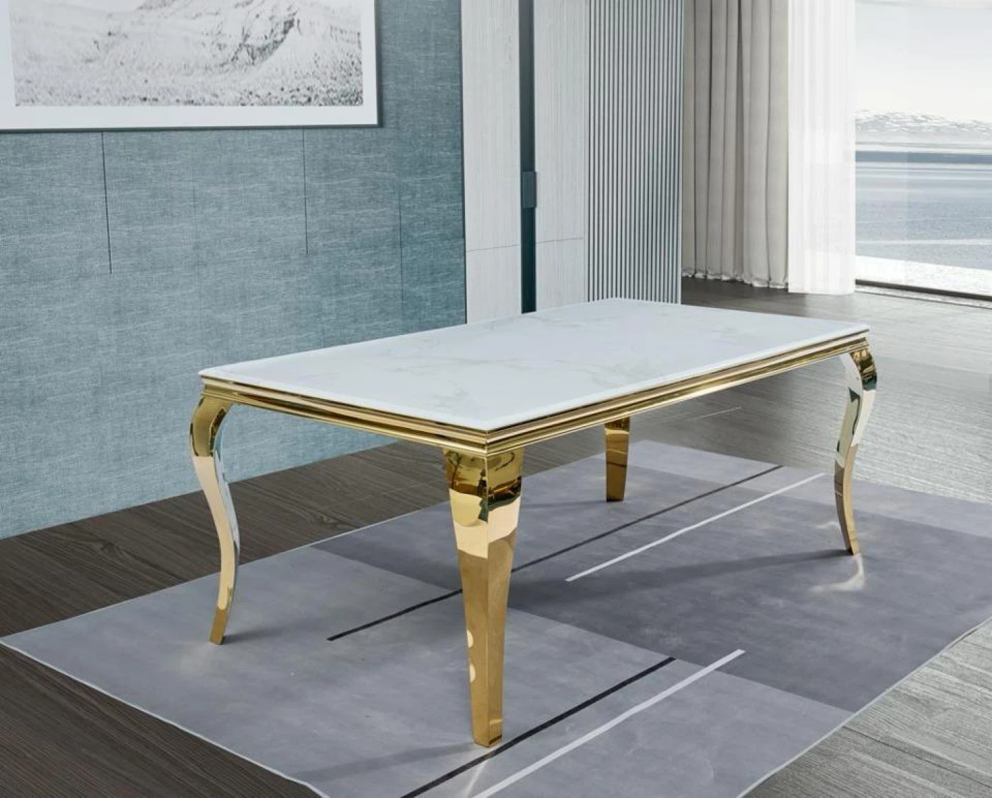 Gold & White Dining Table! FREE DELIVERY