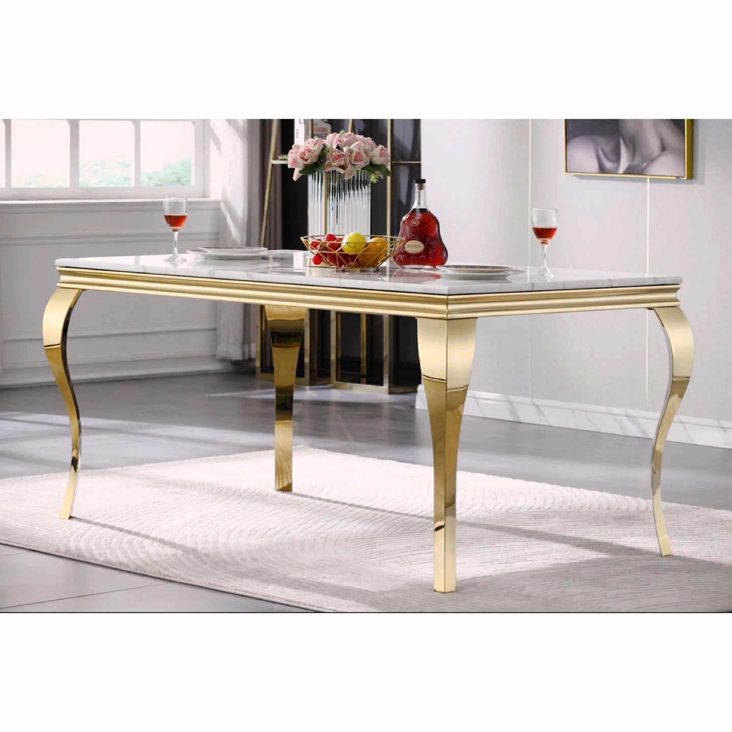 Gold & White Dining Table! FREE DELIVERY - photo 3