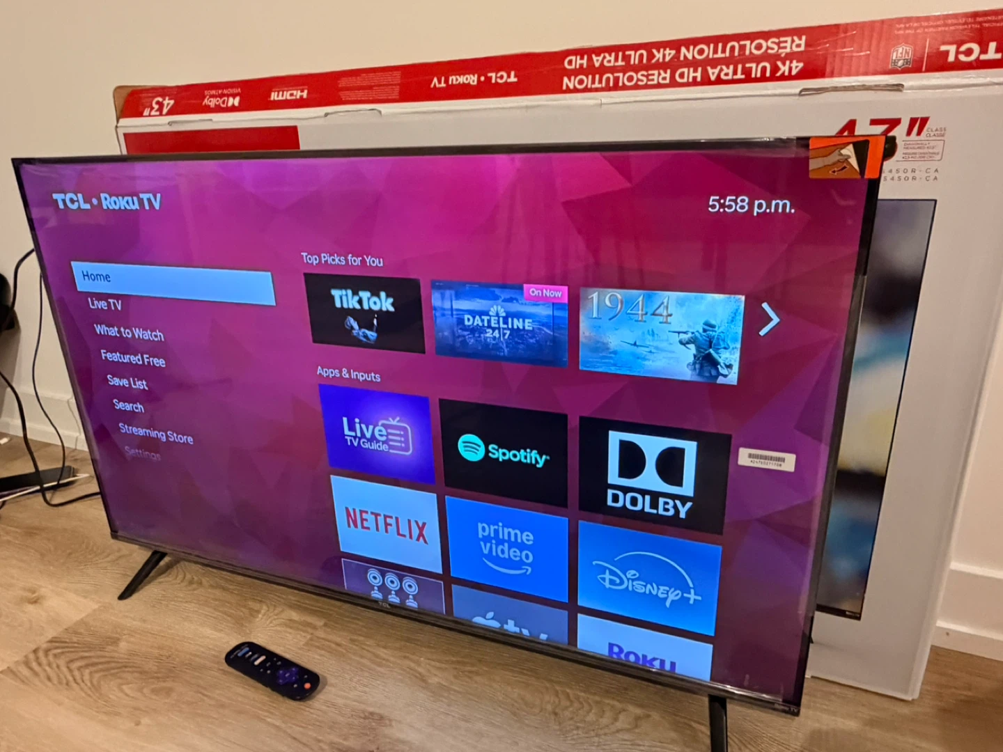 TCL 43" 4K UHD Roku Smart TV - photo 2
