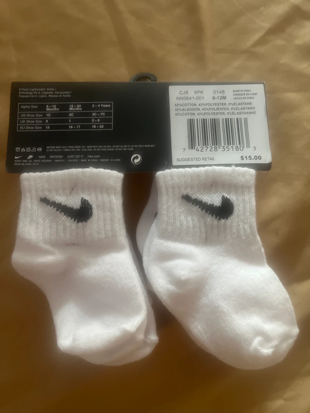 New Nike Baby Socks 6-12M - photo 2