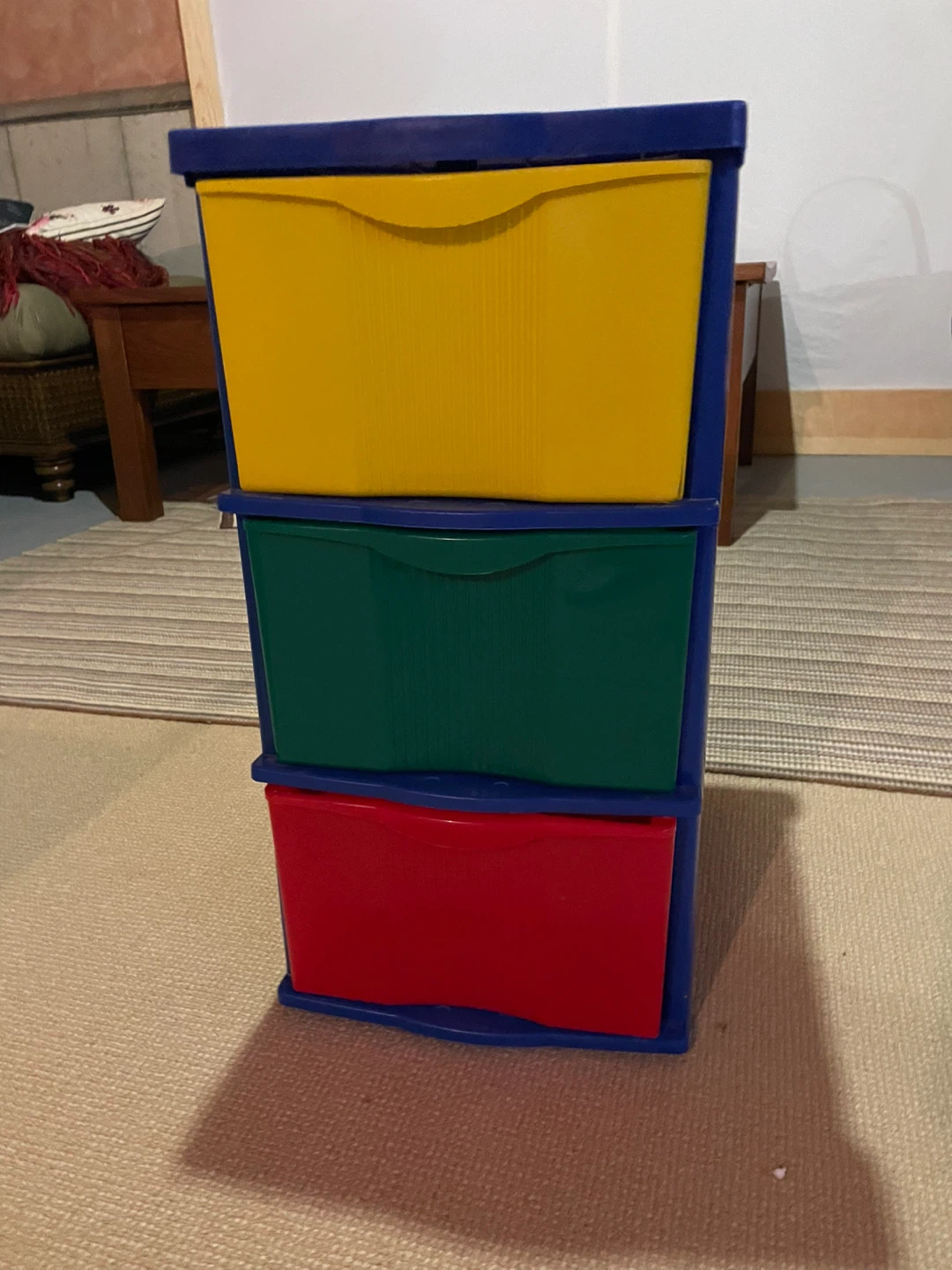 Colorful 3-Drawer Plastic Storage Unit
