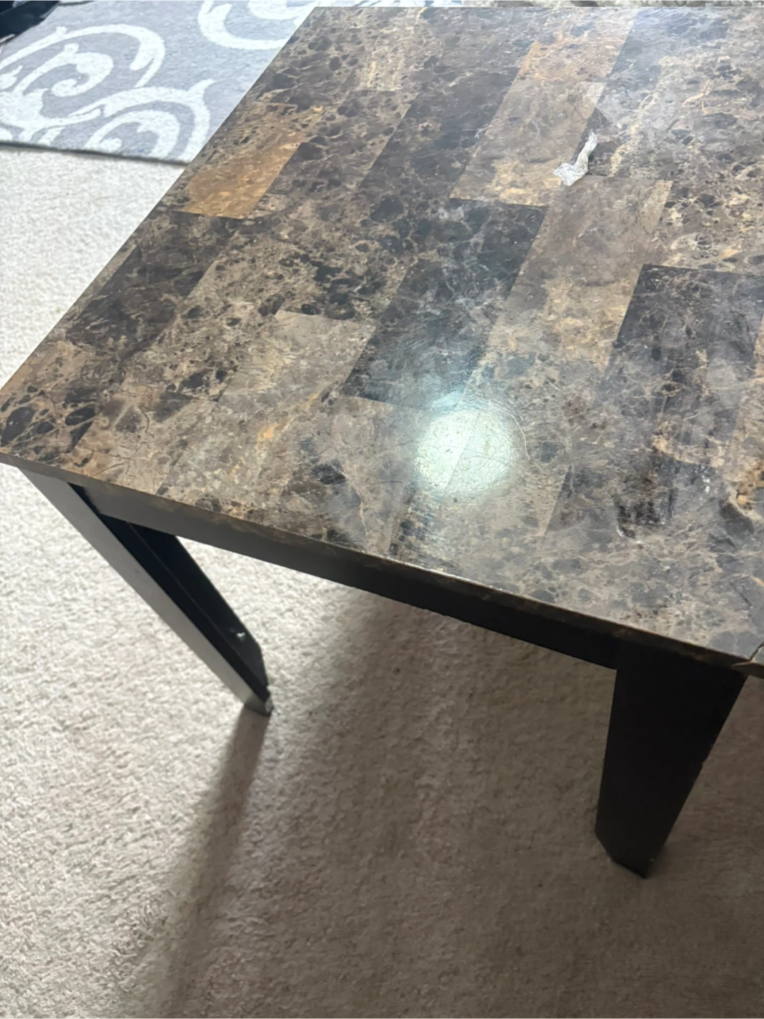 Brown Marble Coffee Table