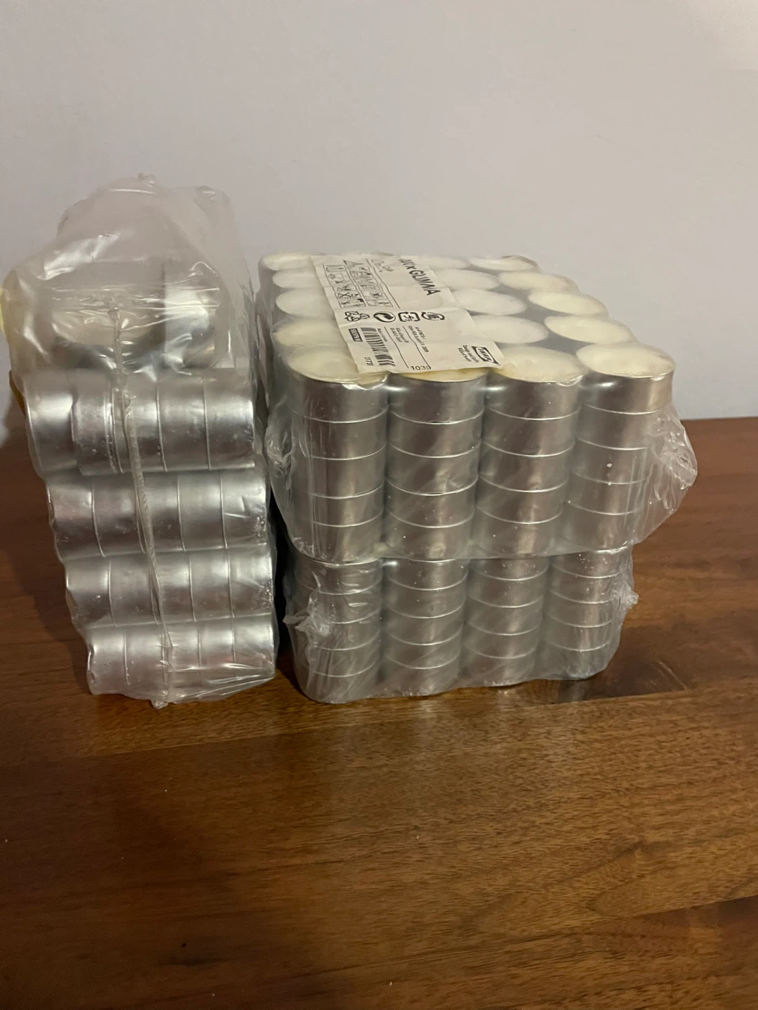 IKEA GLIMMA Unscented Tealight Candles, 100 pack