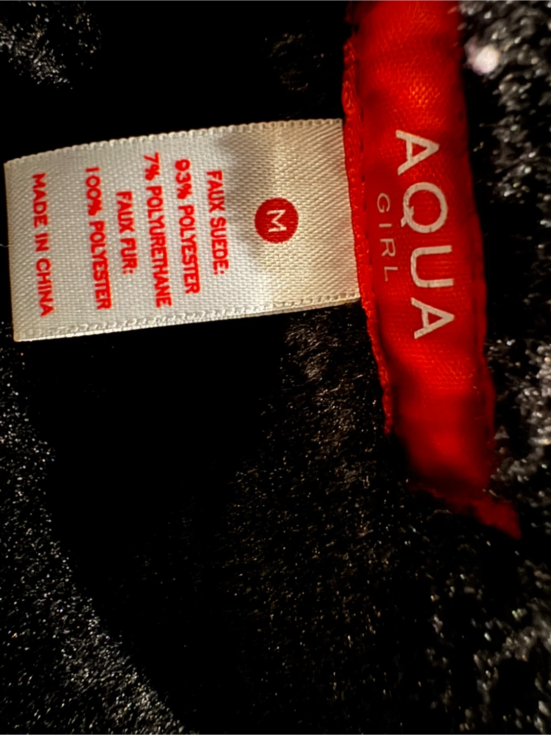 Aqua Girl Black Faux Leather Jacket - Size M - photo 2