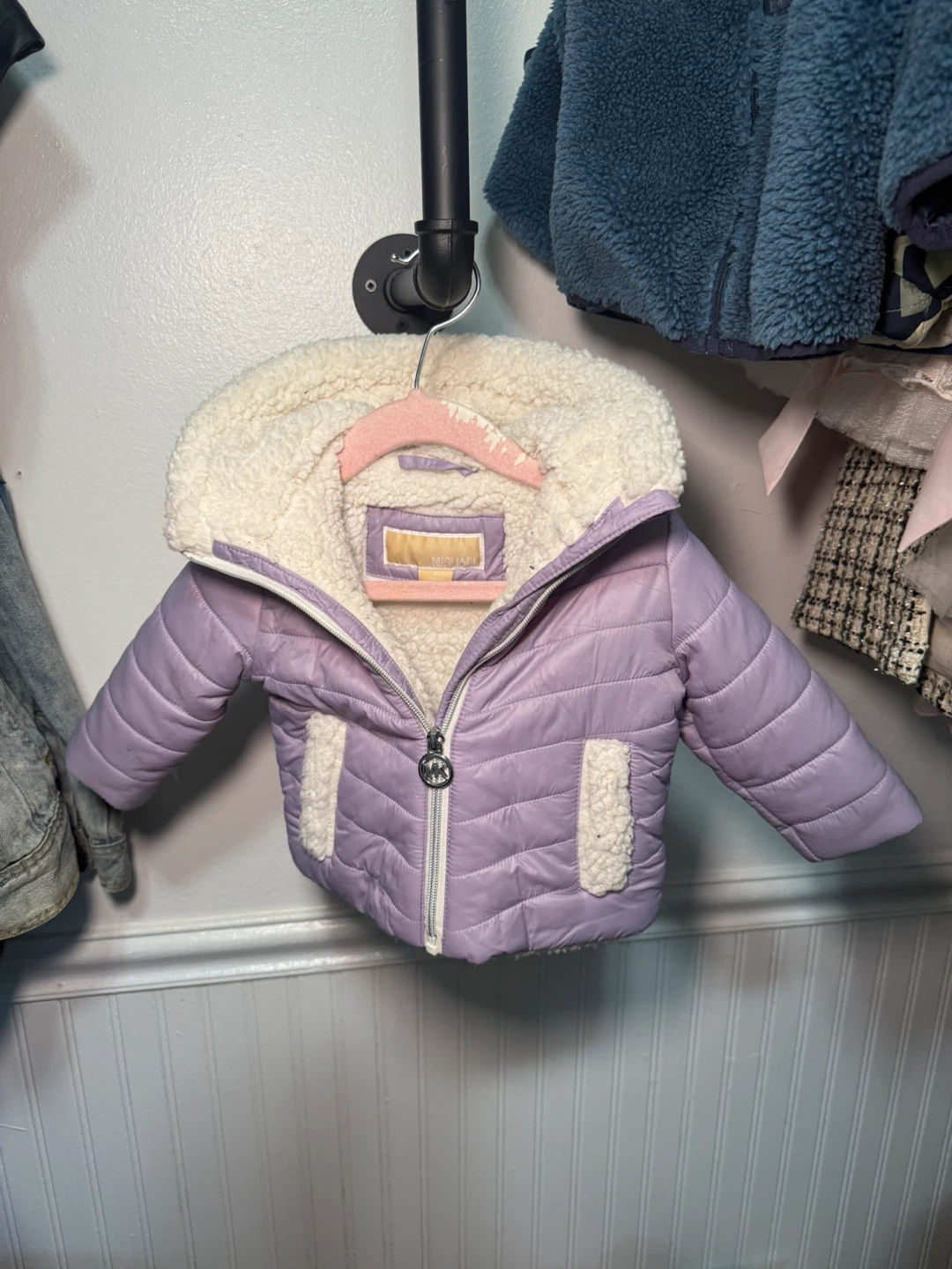 Michael Kors Kids Puffer Jacket Purple