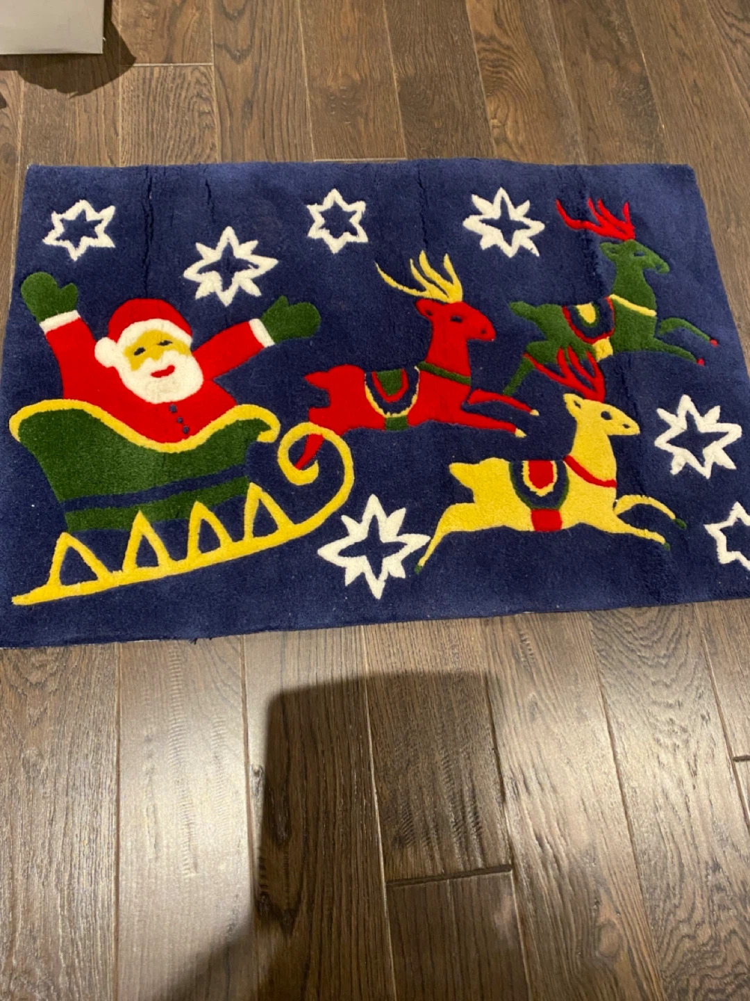 Christmas Santa & Reindeer Rug