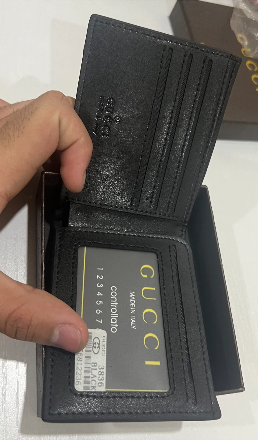 Gucci Black Leather Wallet with Box - photo 4