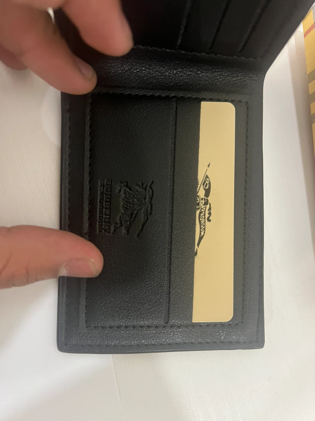 Burberry Black Leather Wallet with Box !!NEED GONE ASAP!! - photo 4