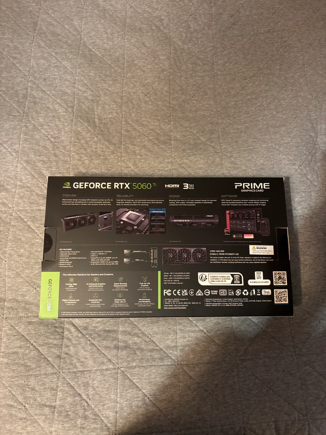 ASUS PRIME GeForce RTX 5060 Ti Graphics Card - New - photo 2