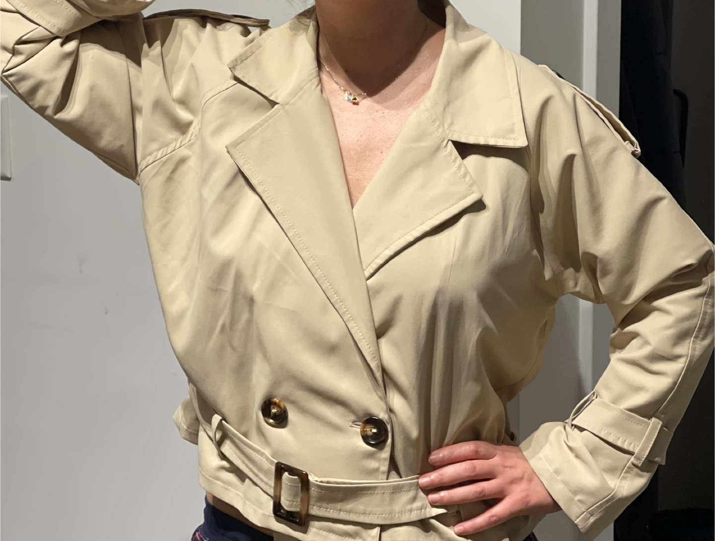 Fashion Belted Trench Coat - photo 3