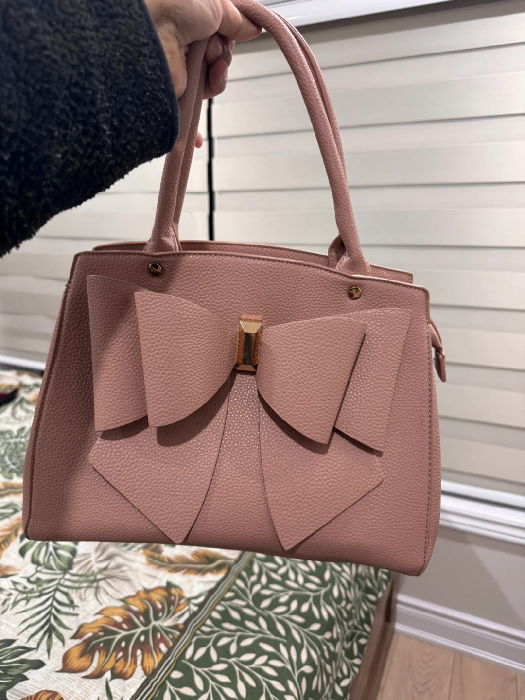 Blush Pink Bow Handbag