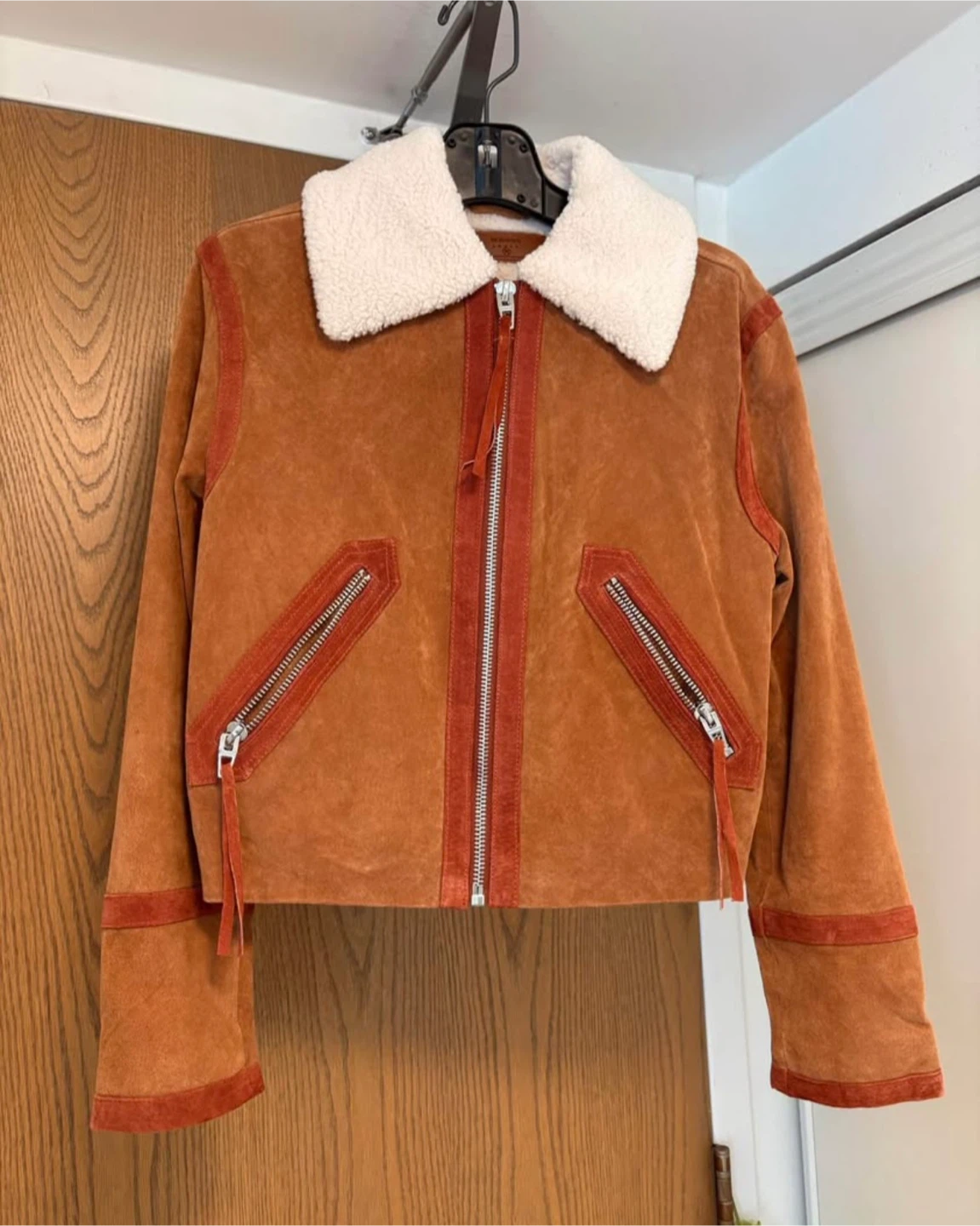 Suede Leather Jacket - Size M - photo 3