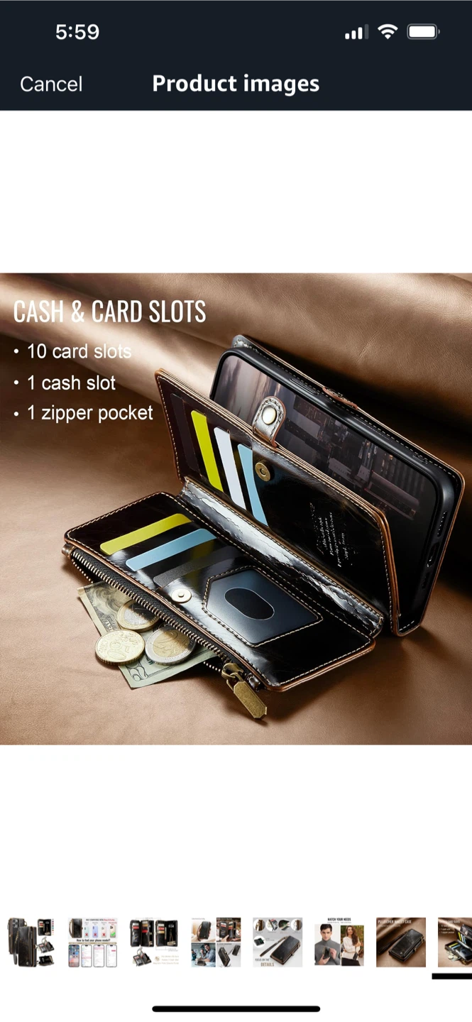 NEW-Defencase iPhone 16 Pro Wallet Case with Zipper - photo 3