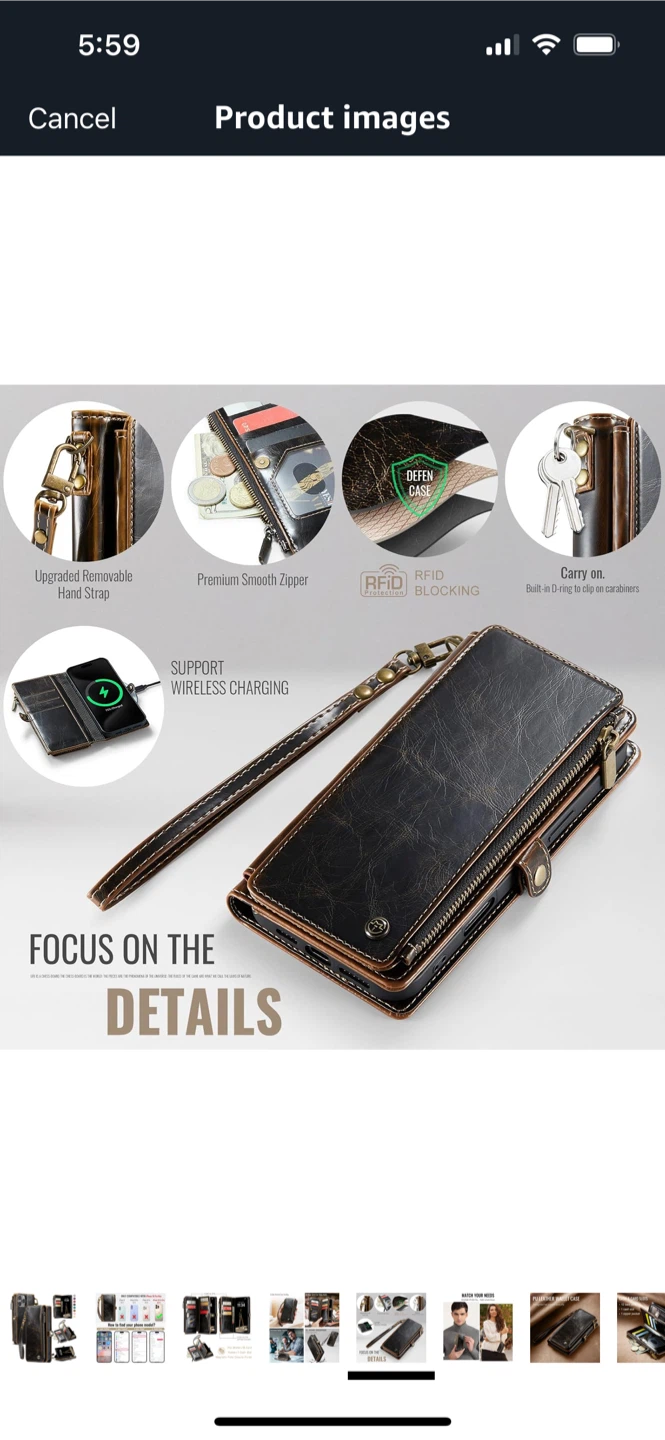 NEW-Defencase iPhone 16 Pro Wallet Case with Zipper - photo 2