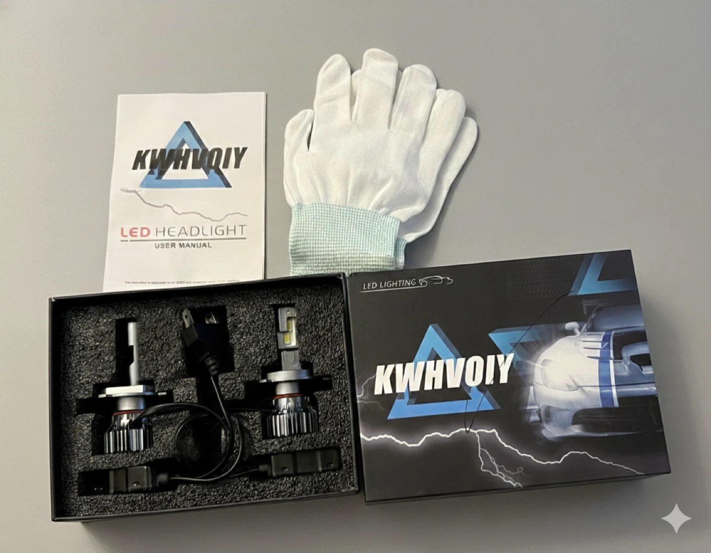 Pack of 2 KWHVOIY 9003/H4 LED Headlight Bulbs - photo 2
