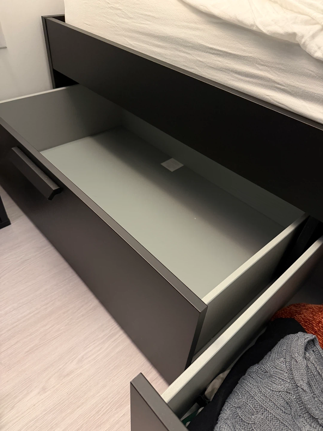 IKEA Brimnes Full Bed Frame with Storage - Black - photo 3